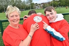 Londonderry Park - Football Tournament for Kyle Robson who has Perthes Disease.Pictured are Ann Robson and Kyle Robson. SG50-30-05-19